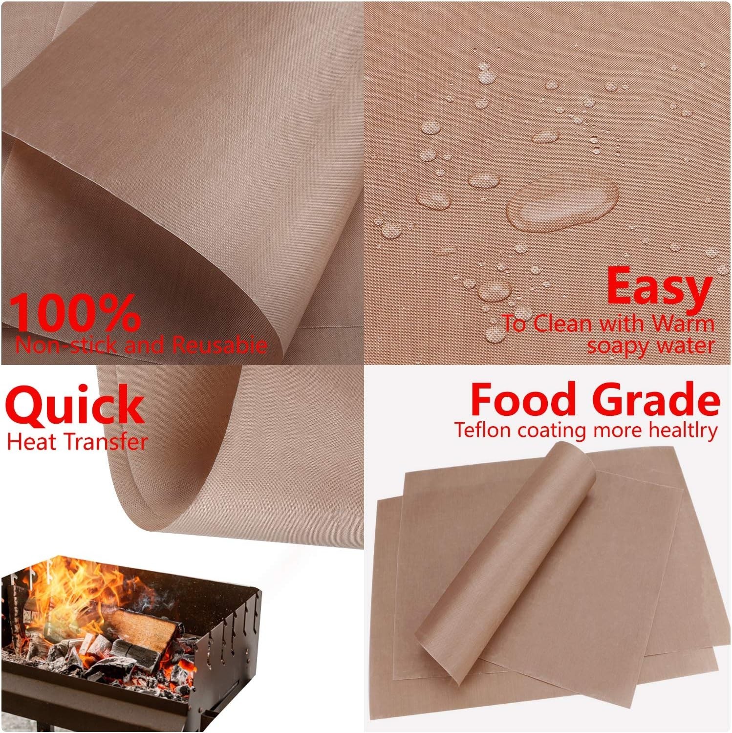 Versatile 12x16" PTFE Sheets for Heat Press - 3 Pack Non-Stick Solution