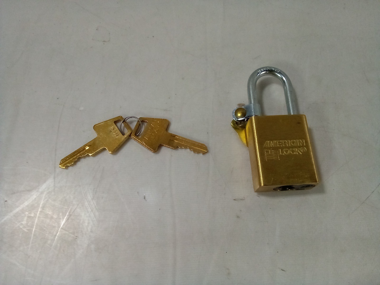 AMERICAN LOCK A41KATAG Keyed Padlock, 3/4 in,Rectangle,Gold 4EZN8