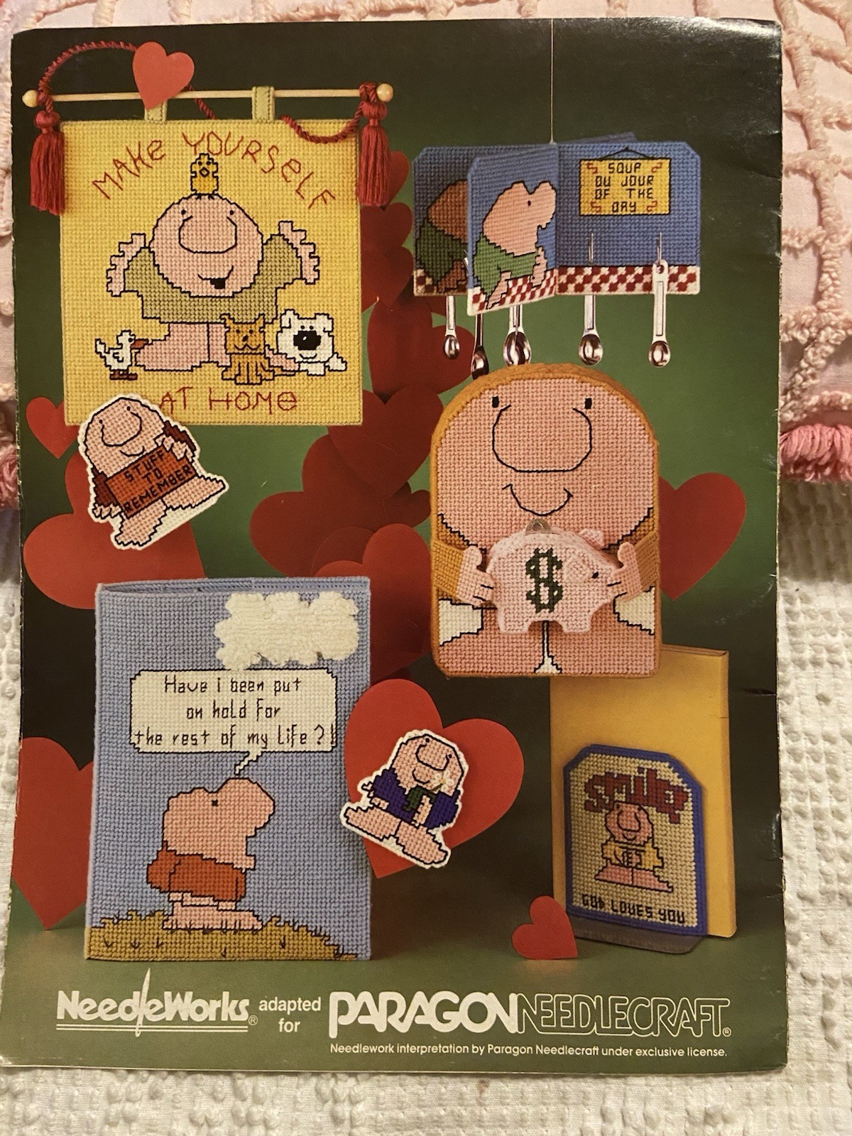 Ziggy Designs in Plastic Canvas 1982 Paragon .#2006 Bookmark Frame Mobile