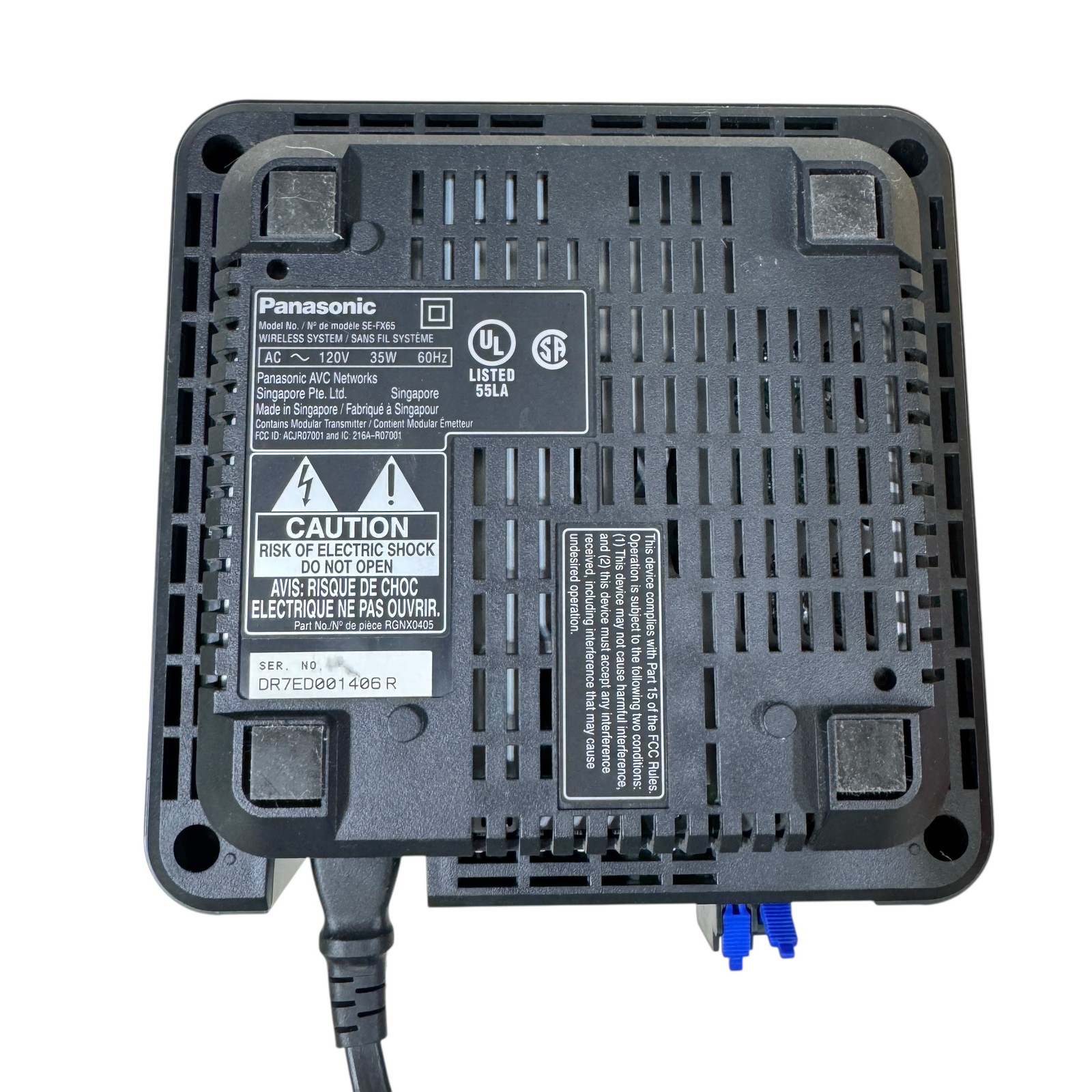 Panasonic SH-FX65T Digital Transmitter SE-FX65 Wireless System Base Unit AC 120V