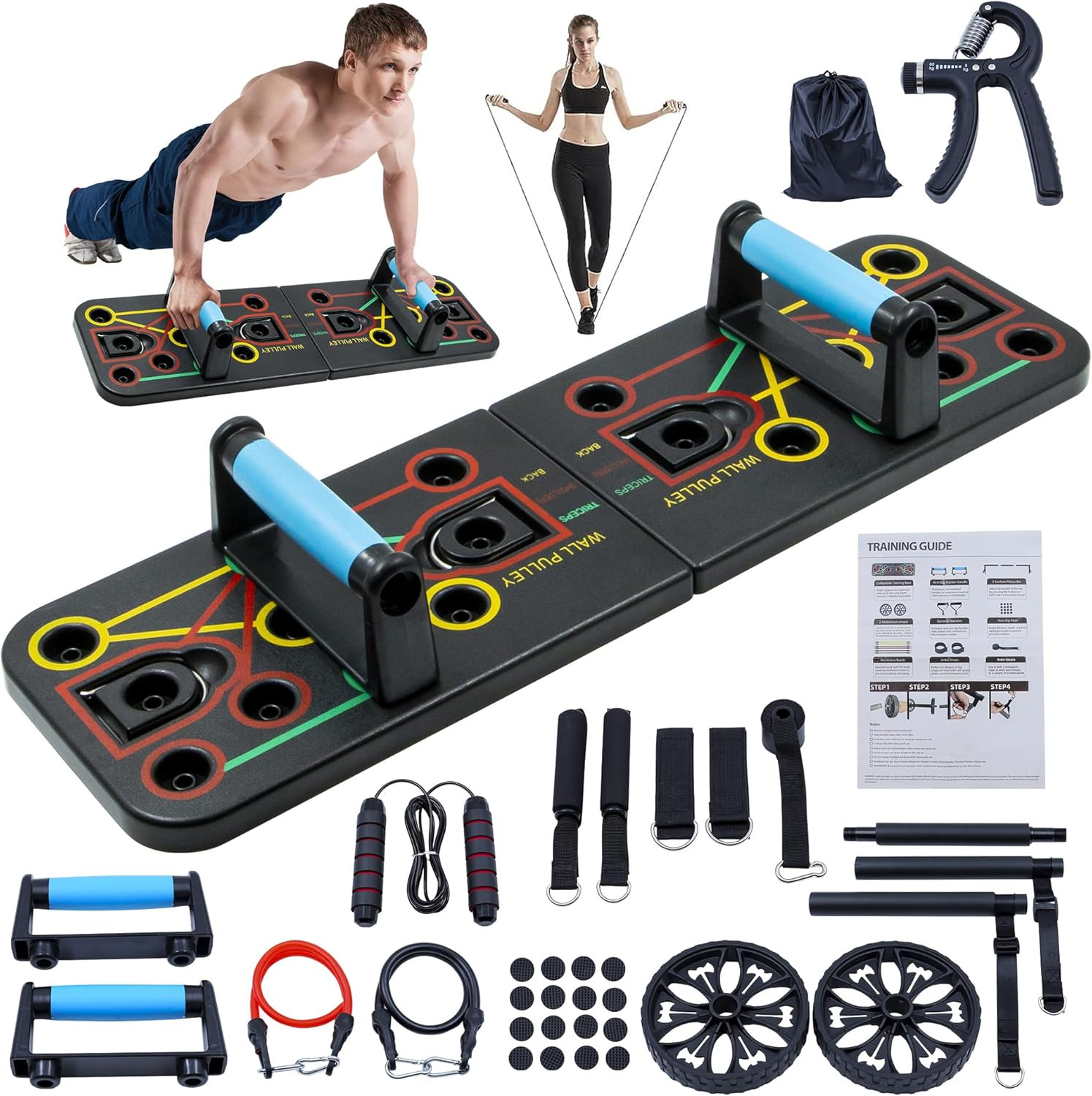 Push-Up Board, Home Gym, Portable Fitness Equipment, Pilates Bar
