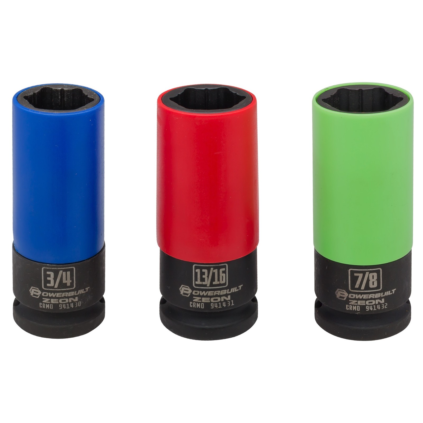 Powerbuilt 3 Piece Zeon SAE Lug Nut Socket Set for Damaged Lug Nuts - 941436