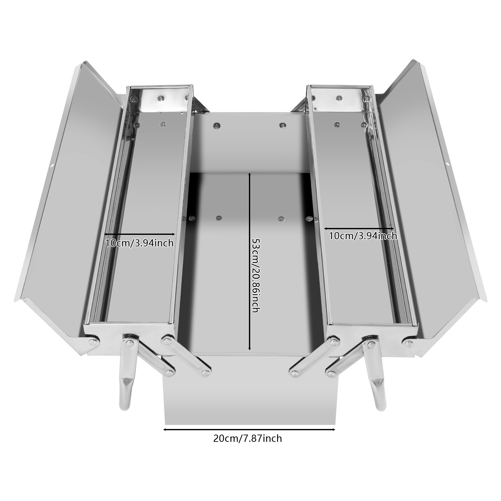 Tool Storage Box, Folding Tool Box, 2-Layer Multi-Function Tool Organizer