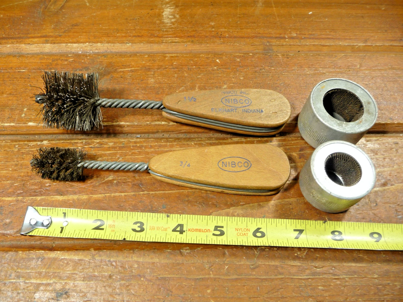 Lot of Vintage Plumbing Pipe Cleaning Brushes NIBCO Hand Tools