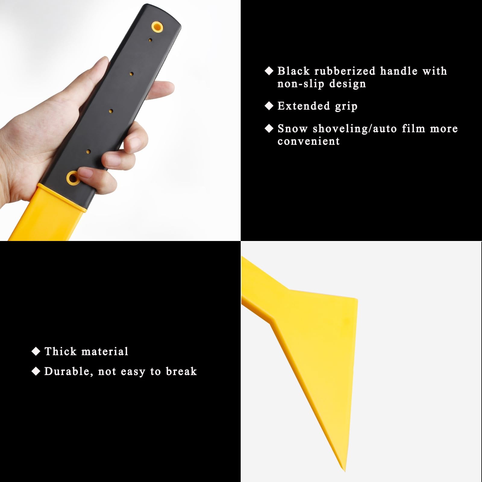 Dickno Window Tint Squeegee, Triangle Tinting 12.99×5.91 inches, Black