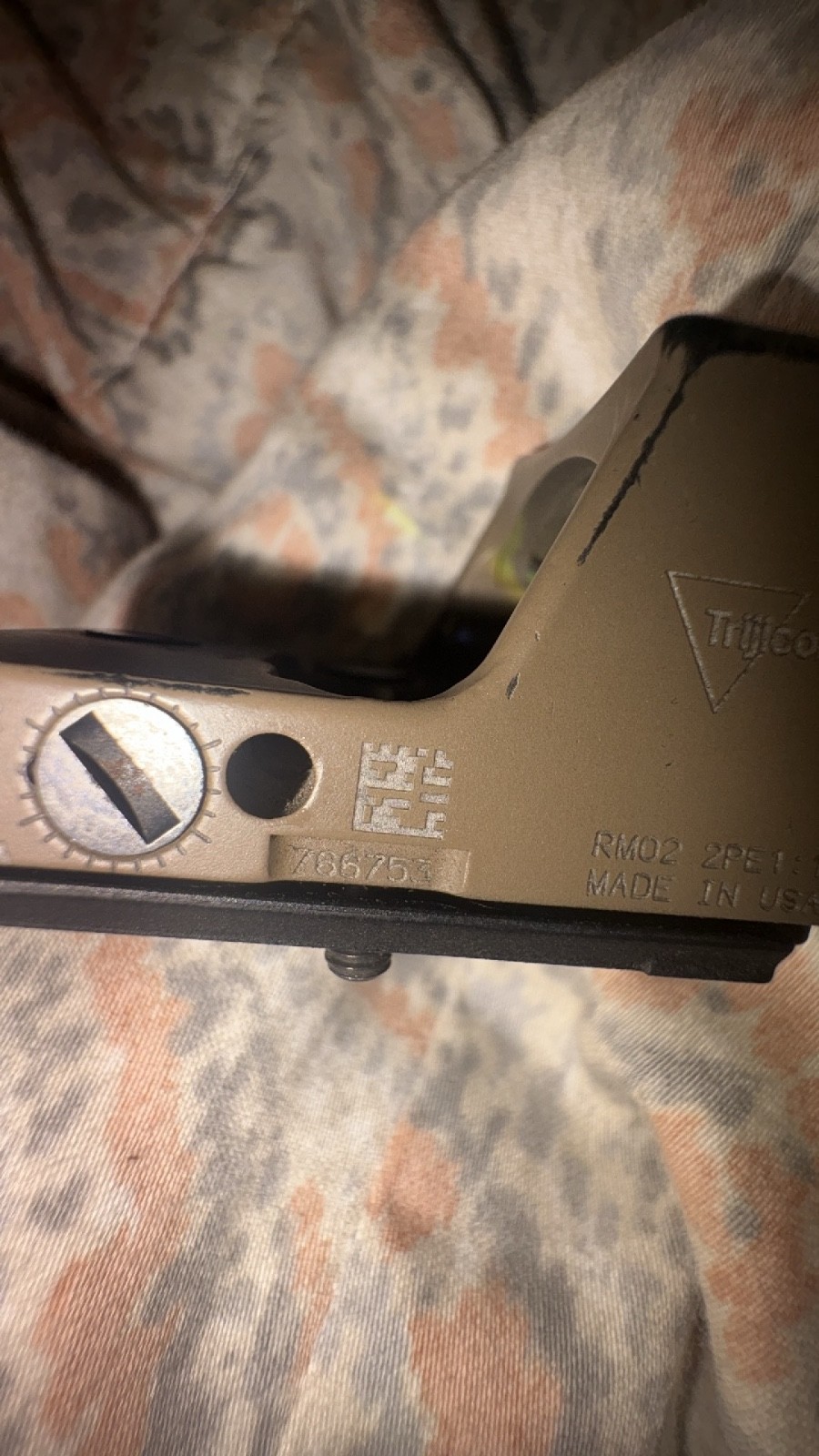Trijicon, Rmr 2, red dot optic, never dropped the scuffs on it, is from hand bag