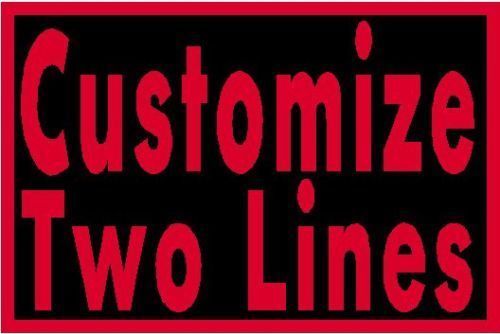 Custom Embroidered 7" x 2" Name Tag 2 LINES Patch W/ VELCRO® Brand Fastener #3
