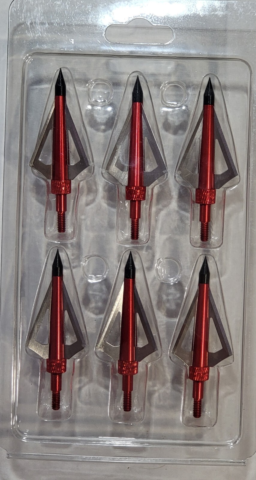 6PCS Hunting Broadheads 125 Grain Stainless Steel 3-Blade Integral Forming Tips
