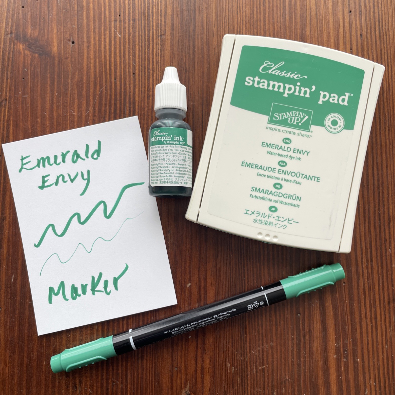 Stampin' Up! EMERALD ENVY In-Color Ink, Refill, Marker St Patrick’s Day March