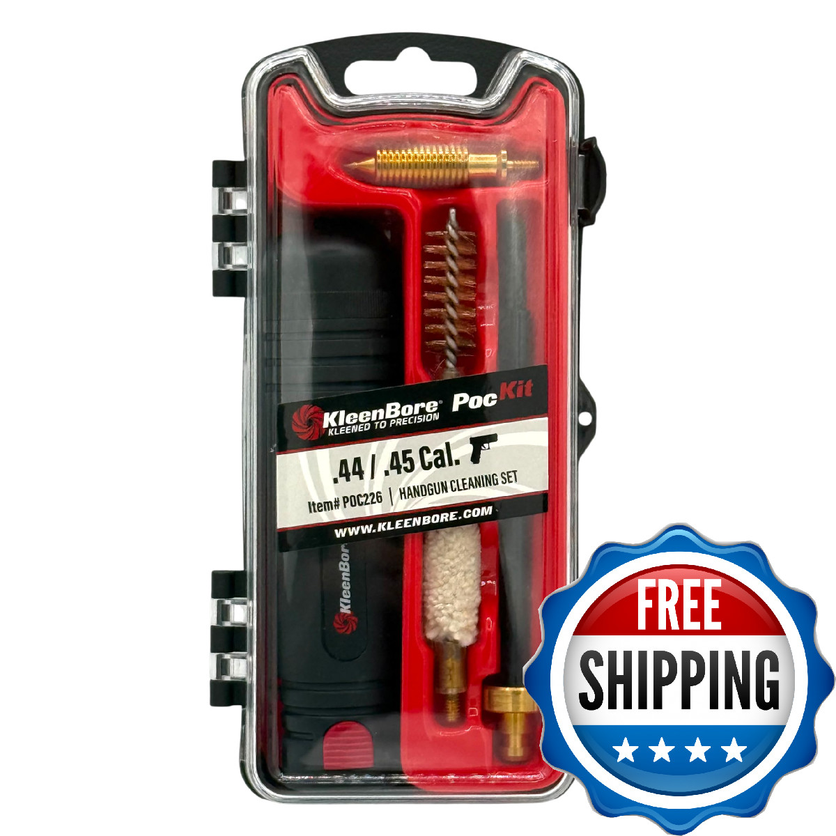 KleenBore .44 / .45 Cal Handgun Pocket Cleaning Kit #8-32 Thread