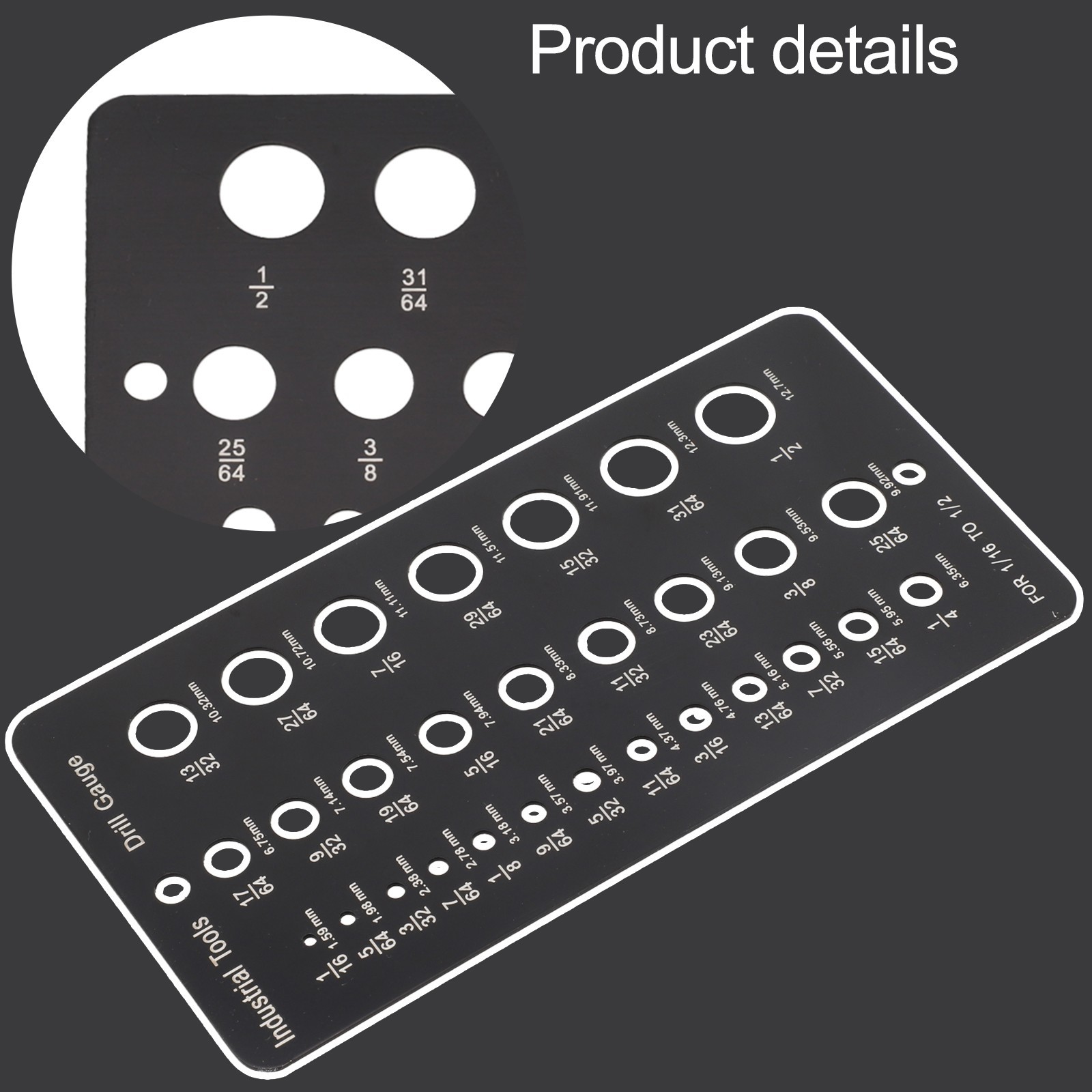 29 Hole Stainless Steel Gauge for Accurate Metric Drill Bit Measurement