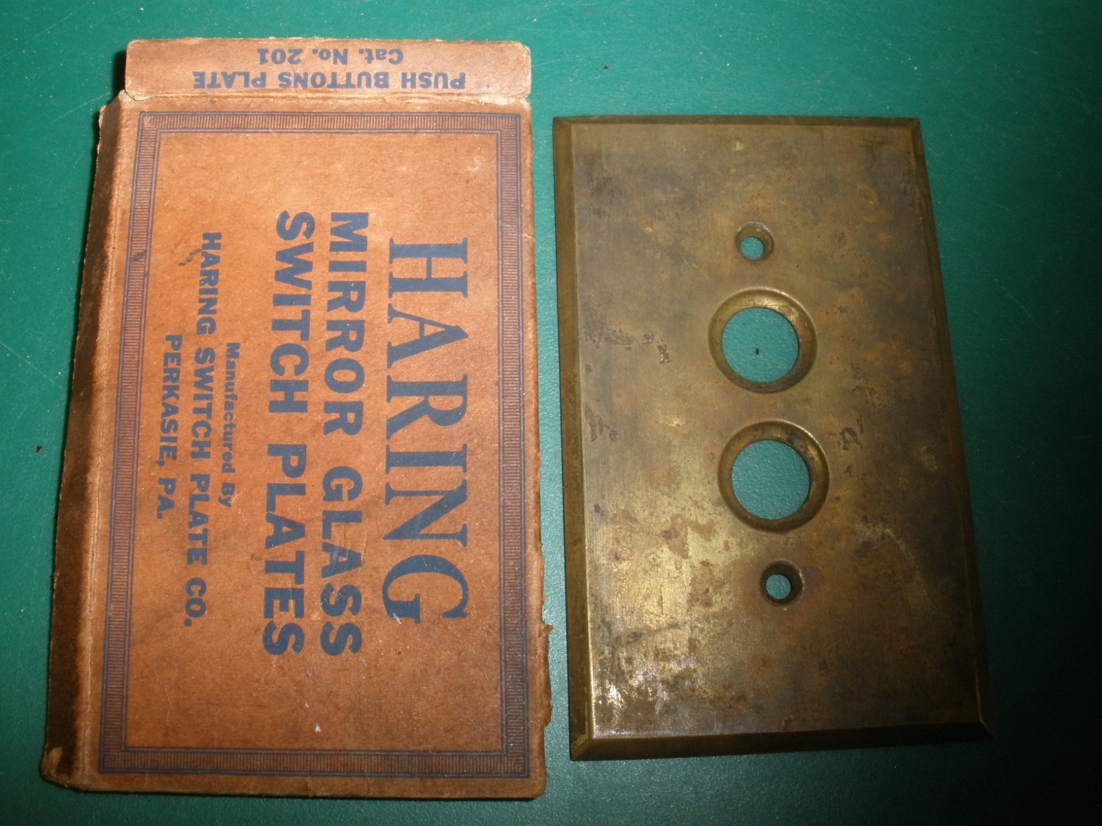 Antique Haring Push Buttons Plate No. 201
