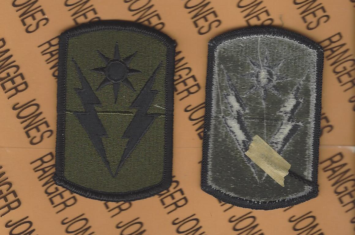 US ARMY 40th Armored Brigade OD Green & Black BDU uniform patch m/e