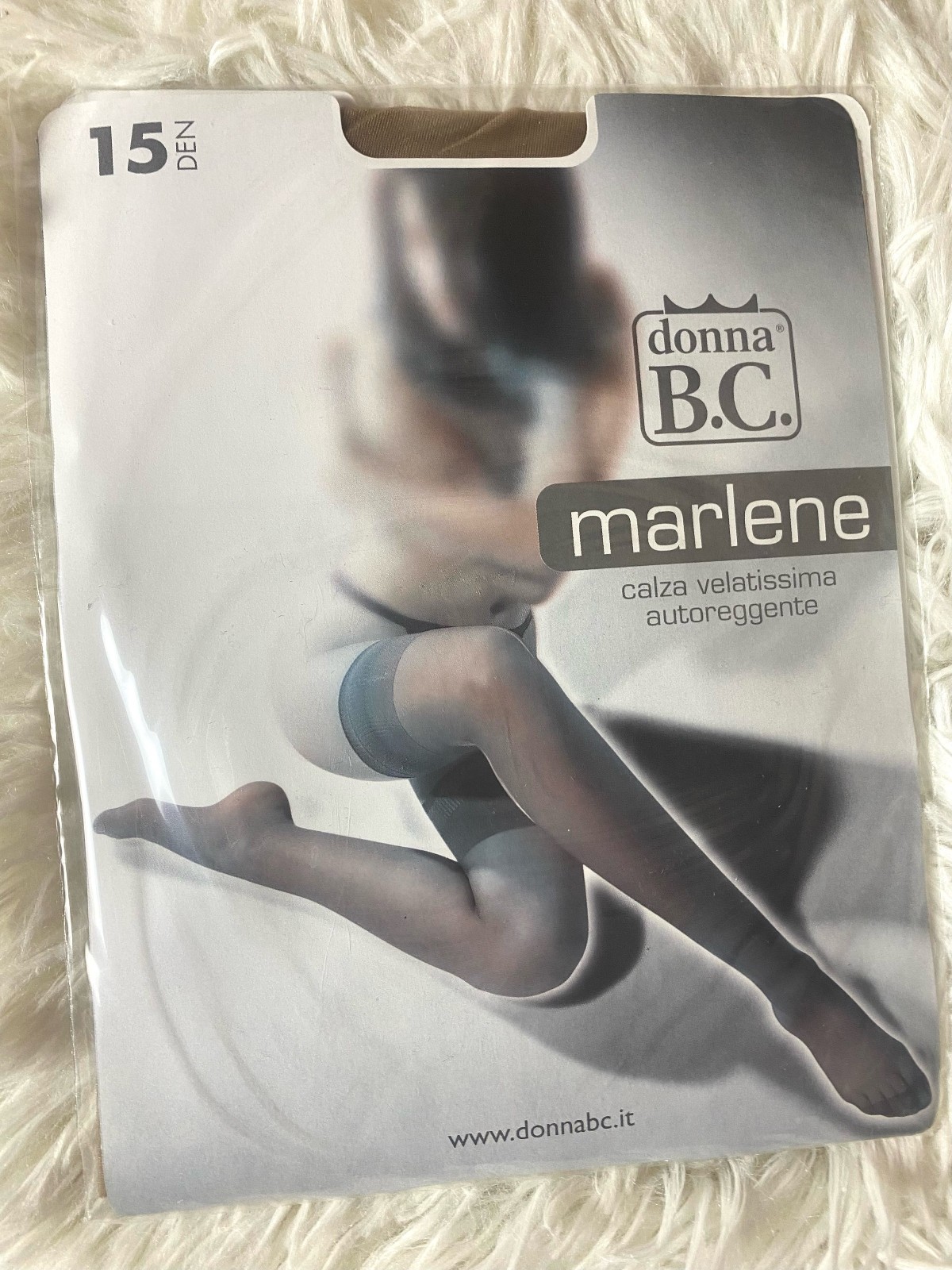💎 VINTAGE BC MARLENE 15 DEN SHEER SILICONE FREE SELF-SUPPORT SOCKS