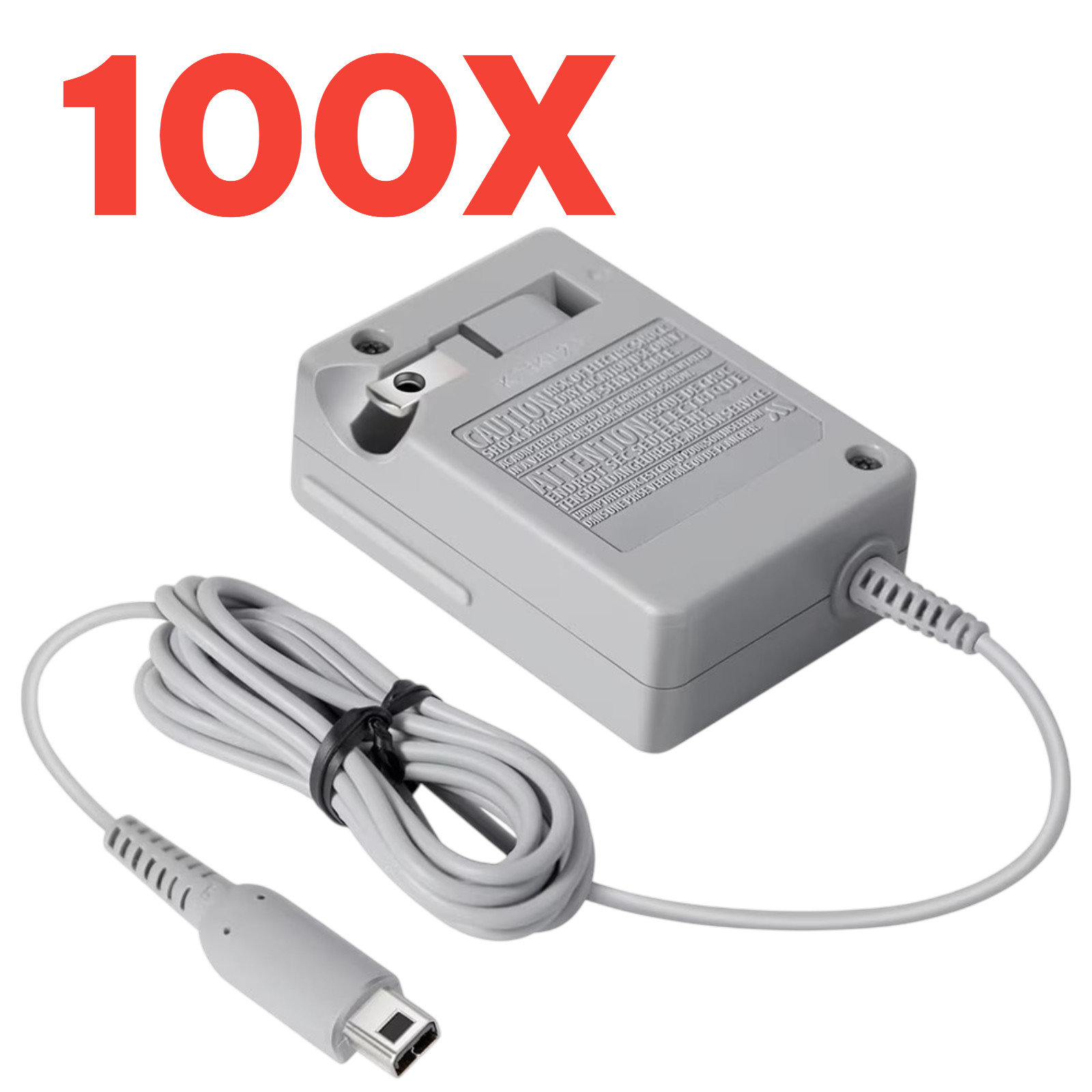 100 PCS AC Adapter Home Wall Charger Cable Power Plug for Nintendo DSi/ 2DS/ 3DS
