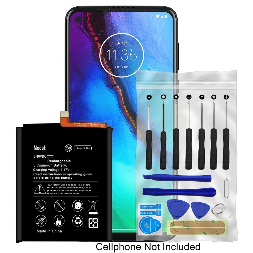 High Grade 5080mAh Battery Tools fits Motorola G Stylus (2020) XT2043-4 Phone