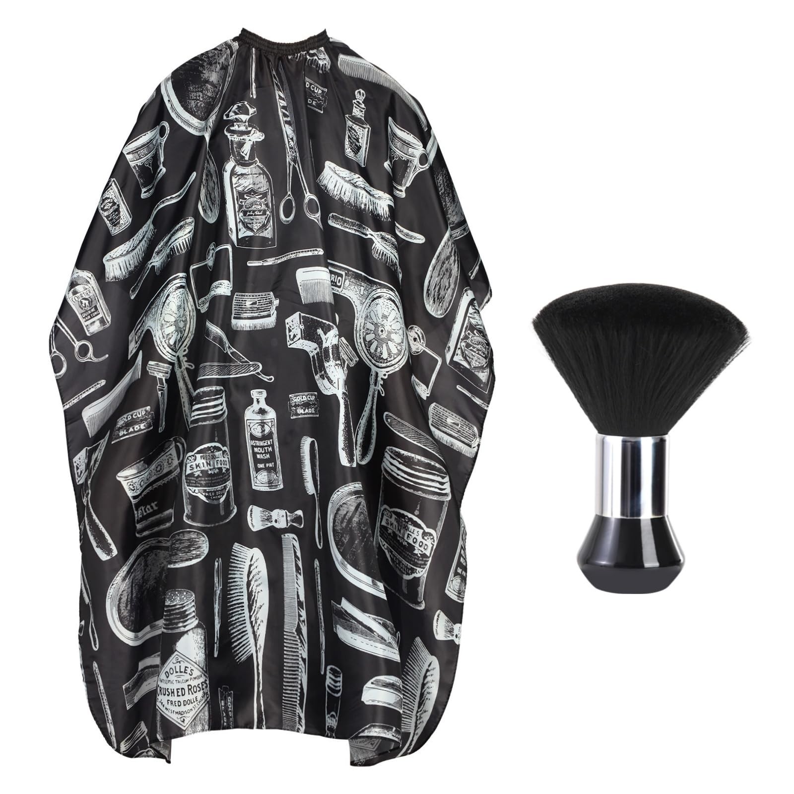 YELEGAI Professional Hair Large, Black With White Barber Supplies Pattern
