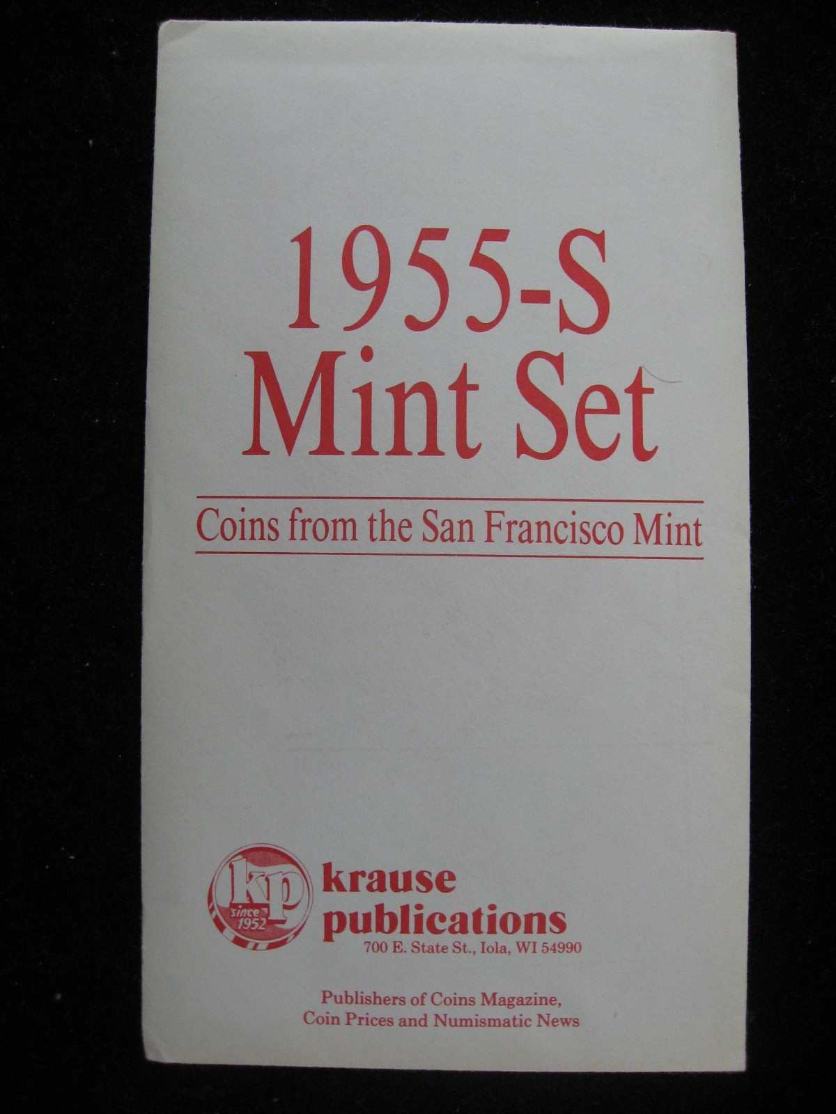 Very Rare - 1955 S Mint Set from Krause Publications