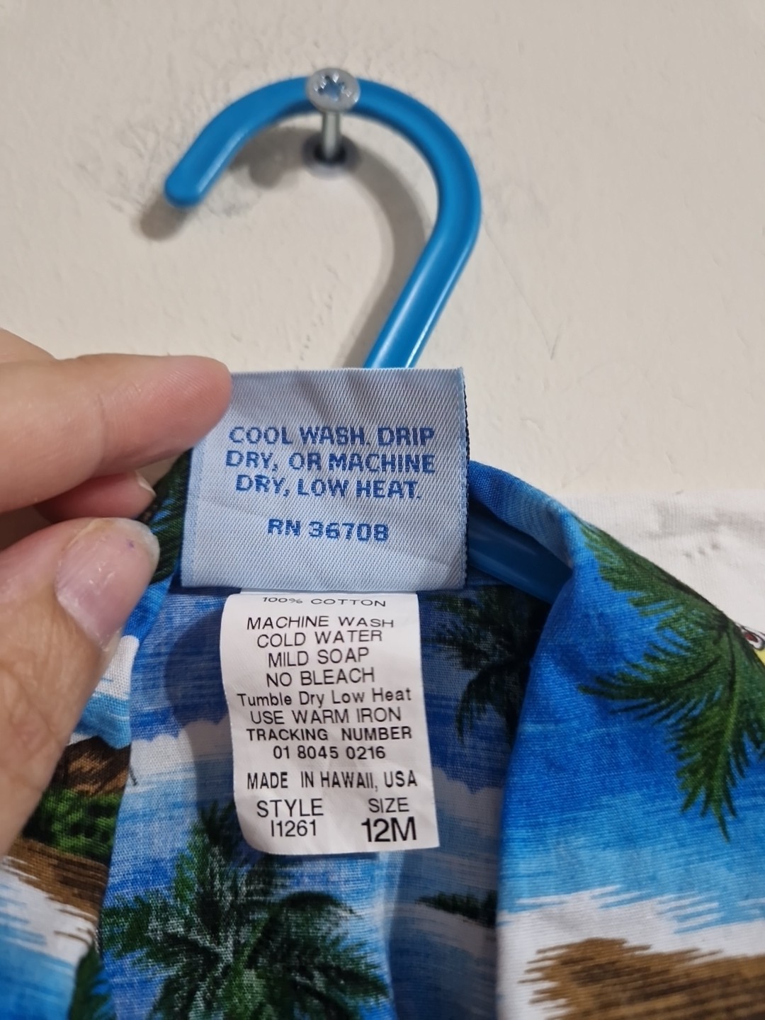 RJC Baby Boys Shirt Size 12months Made In Hawaii Style 1261 100% Cotton Surfer