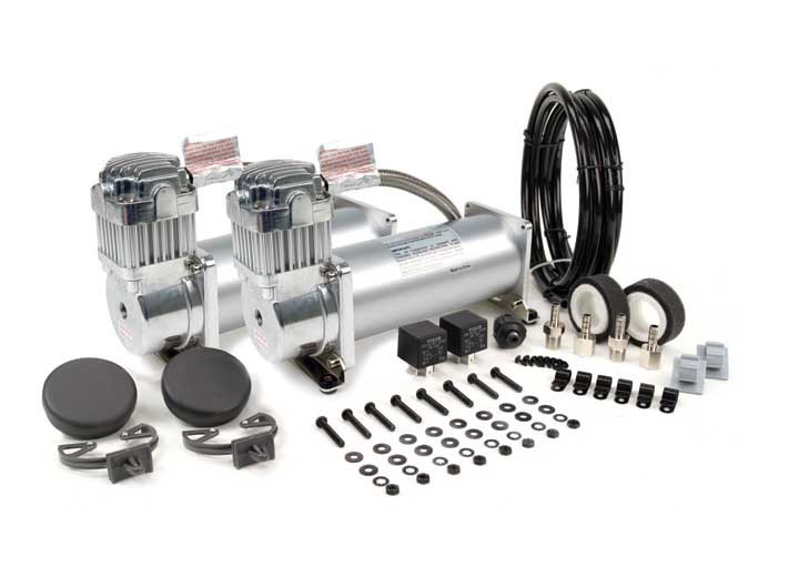 Viair 45012 Dual Silver 450C Value Pack (450C/2, 110/145 Switch, 40 Amp Relay/2)