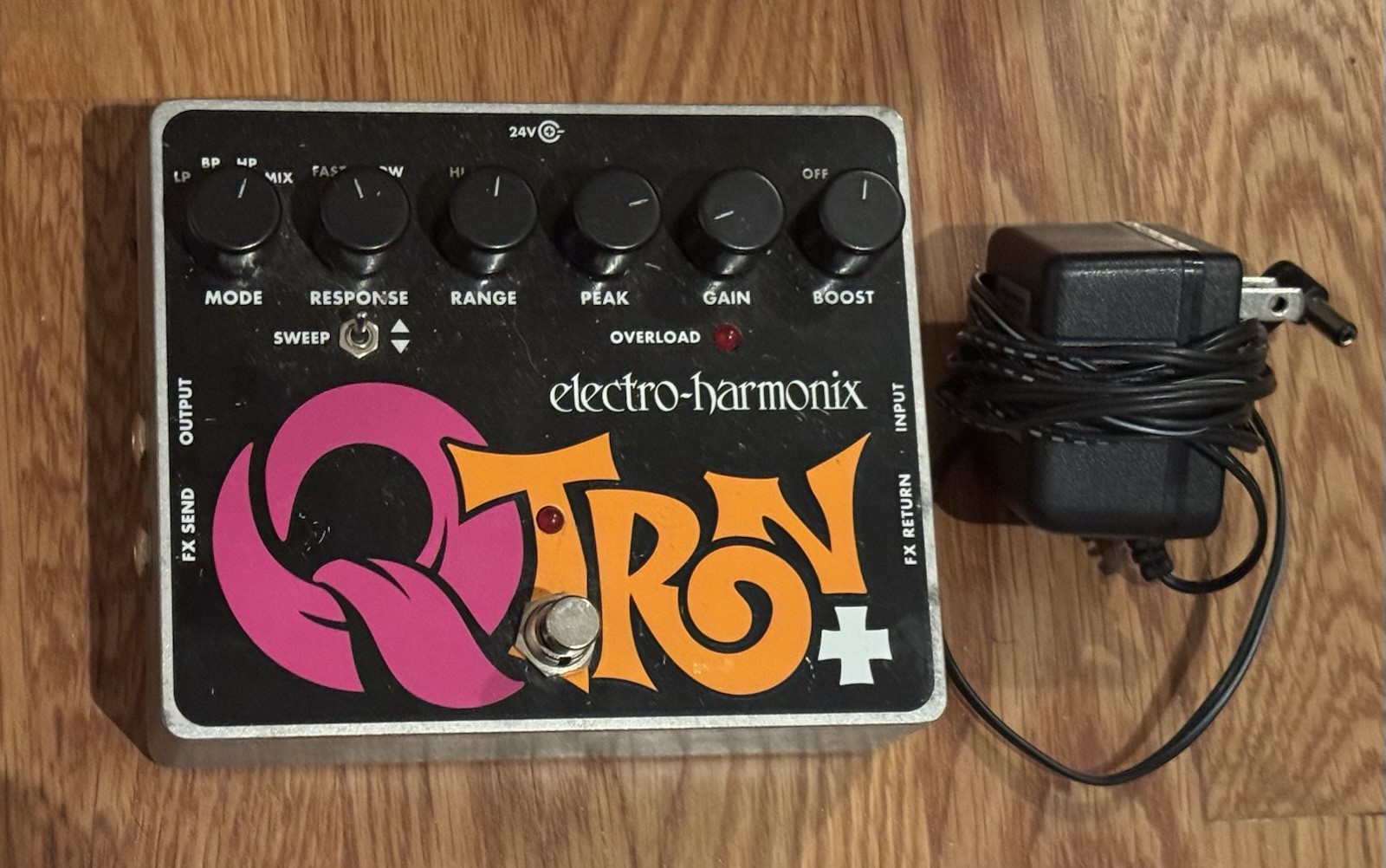 Electro-Harmonix EHX Q-Tron Plus Envelope Filter Guitar QTron + w/ Power Supply