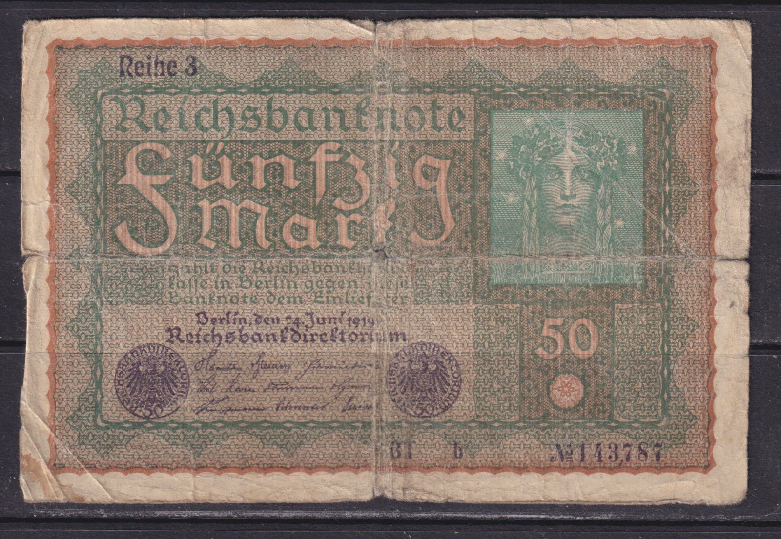 GERMANY - 1919 50 Marks Circulated Banknote (1)