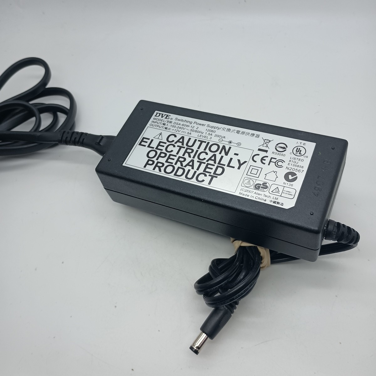 #AB) DVA 5A DC 12V Power Supply Adaptor Adapter UL