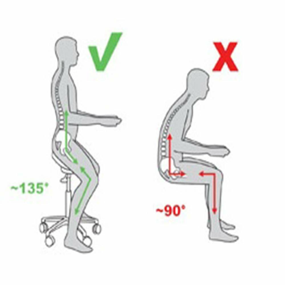 Adjustable Back Less Ergonomic Rolling Saddle Stool Chair with Tilting Seat