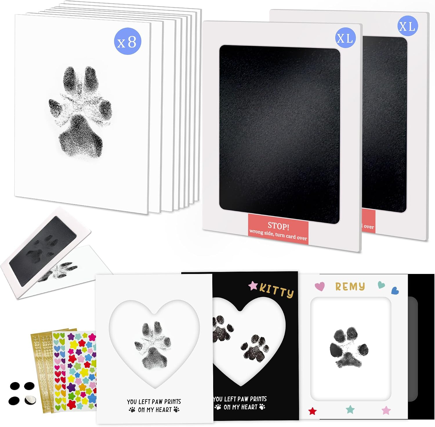 Paw Print Keepsake Kit - Inkless Stamp Pad & Frame for Pets