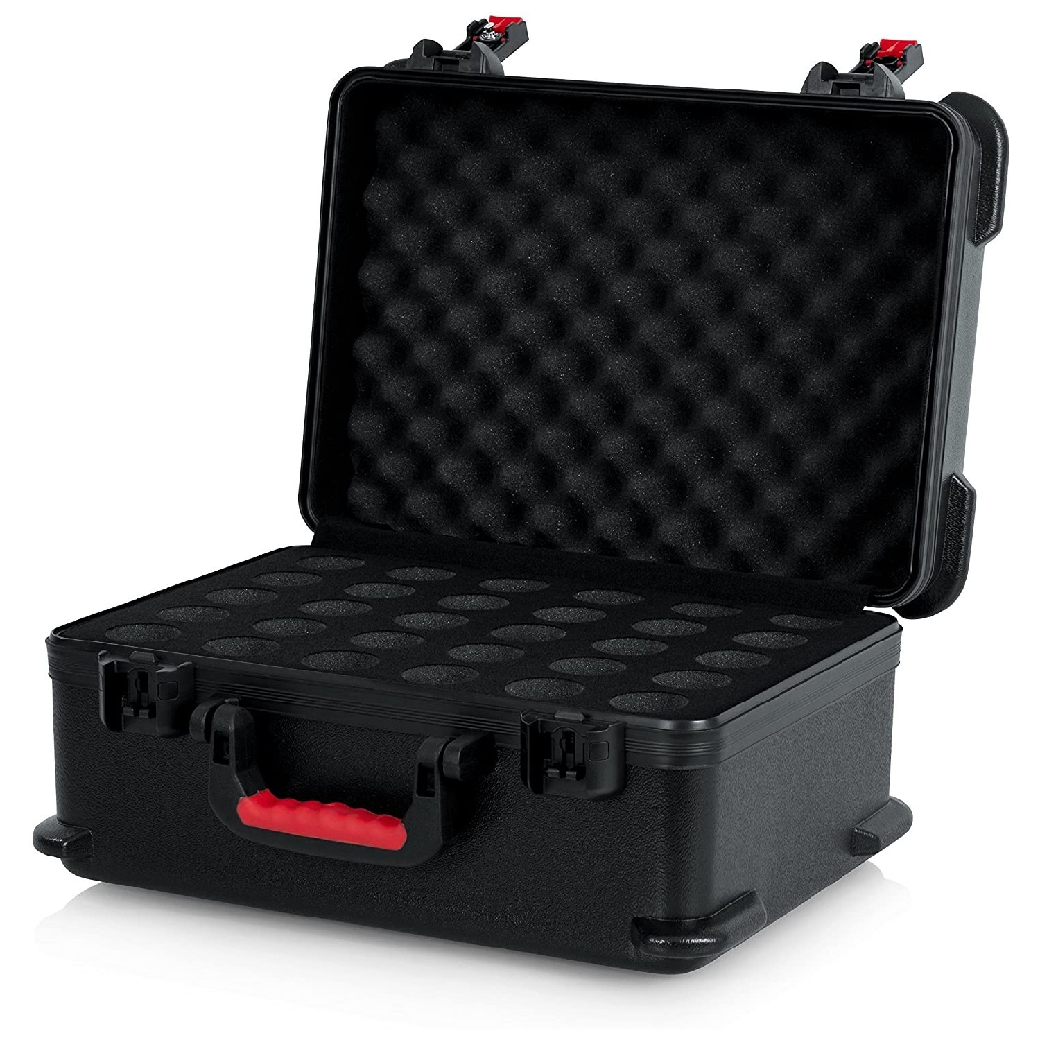 Gator Cases ATA Molded Polyethylene Case with Foam Drops for 30 Wired Microphone
