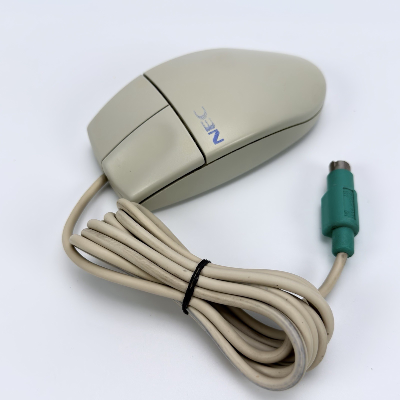 Vintage NEC 2-Button Clicker PS2 Mouse Model: M-S34-6MD Rolling Ball