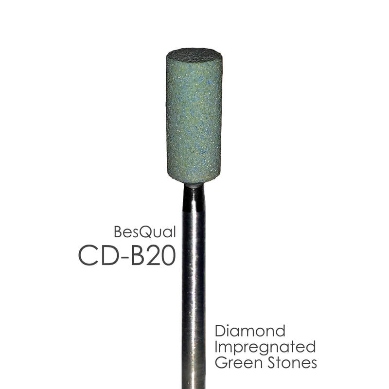 Dental Lab 10-Pack Diamond Green Stone CD-B20 Barrel for Porcelain and Zirconia