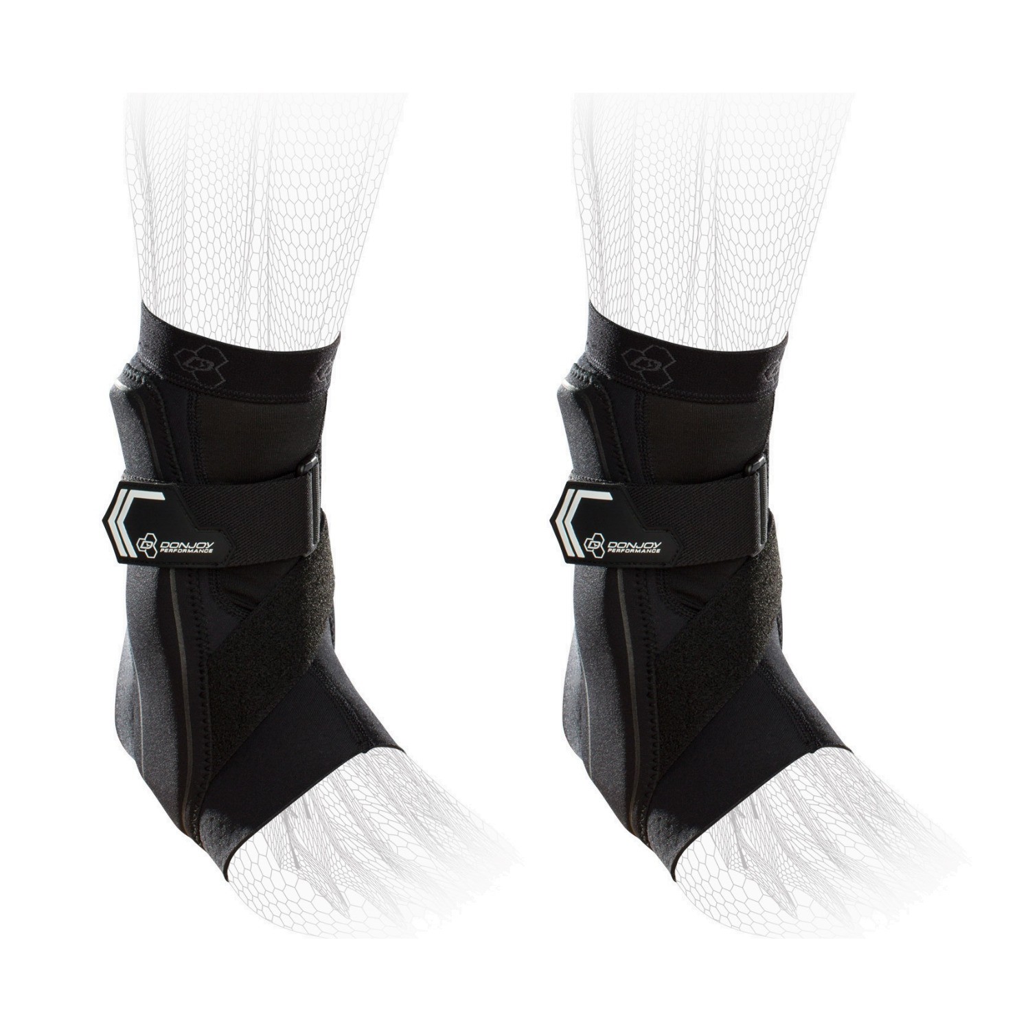 DonJoy Performance Bionic Ankle Brace Pair Small Right Left RUGGED (Black)