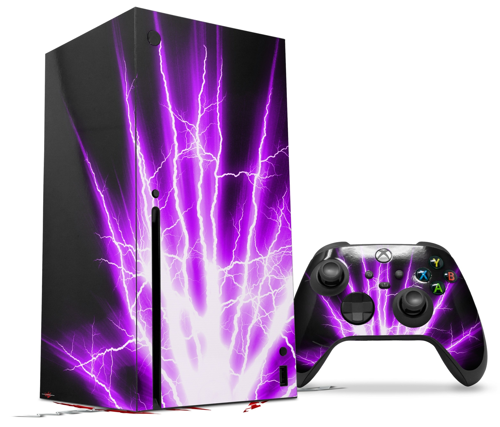 Skin Set for XBOX Series X Lightning Purple