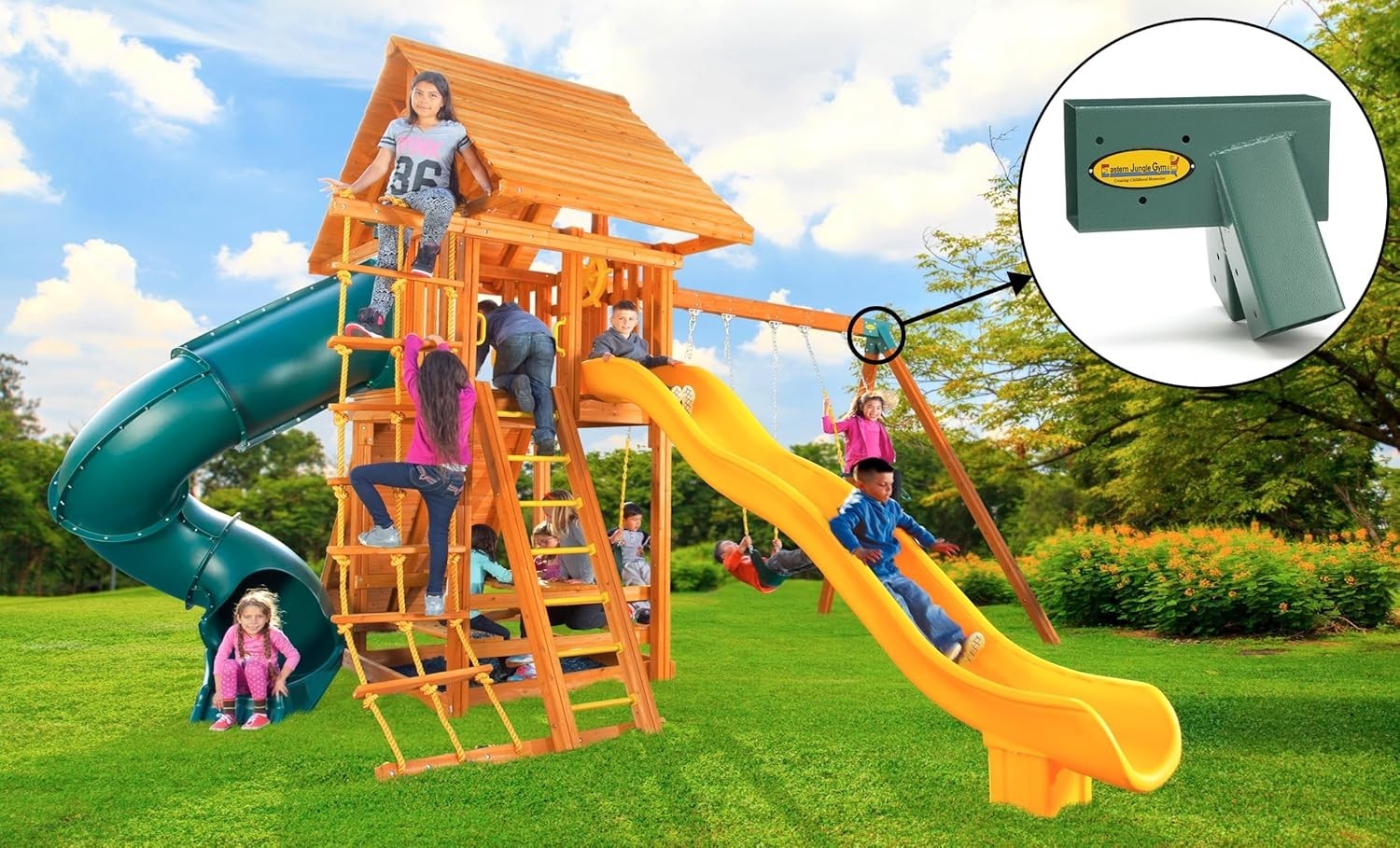 Easy 1-2-3 A-Frame 2 Brackets Swing Set Brackets with All Mounting Hardware, ...