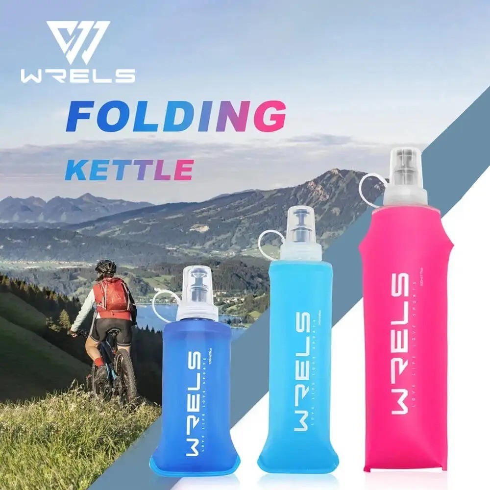 Collapsible Water Bottle Silicone 150ml 250ml 500ml Camping Hiking Travel