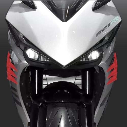 1 Pair Motorcycle Side Fairing Winglets Aerodynamic Wing Spoiler Black+Blue(L)