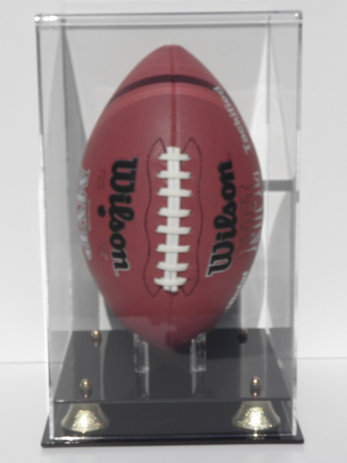 Football display case vertical 85% UV acrylic NFL NCAA full size showcase best