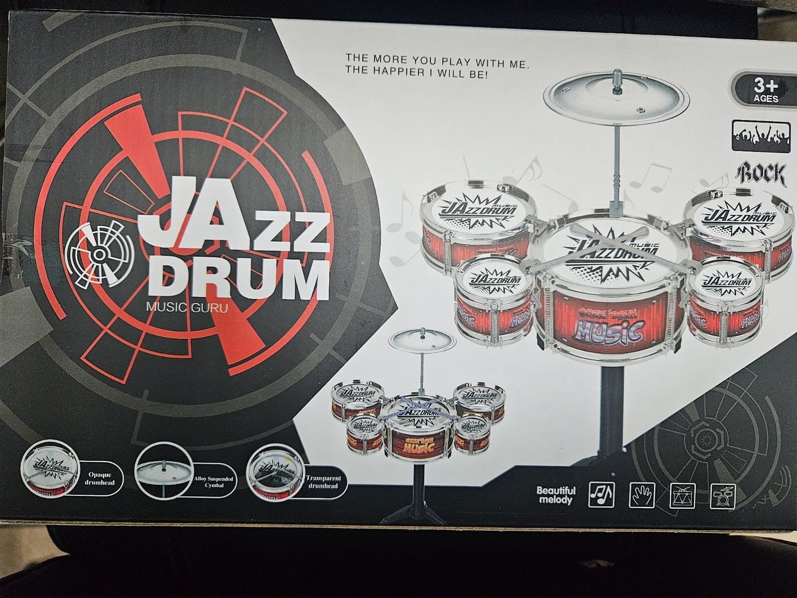 Kids Jazz Drum Set Music Guru  Kit Mini Music Educational Instrument