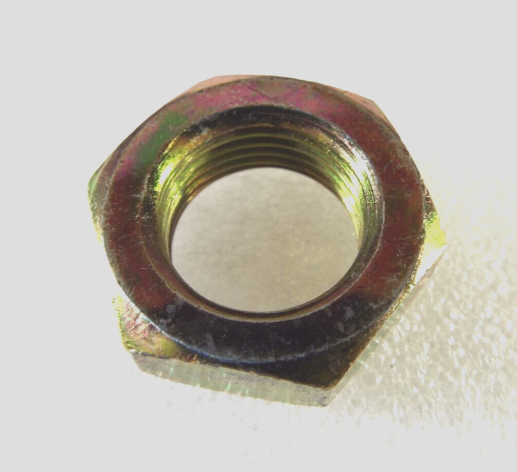 QTY2 JAM NUT 3/4-16 RH HEX 1" FLATS THIN .426 HALF Steel Yellow zinc grade 5