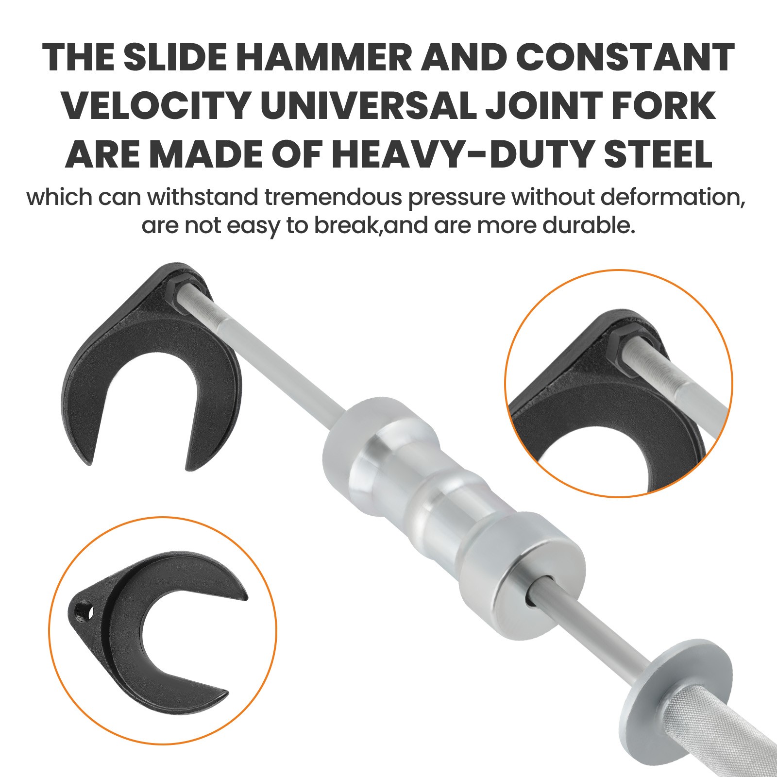 Heavy Duty Inner CV Axle Removal Tool w/ Slide Hammer & CV Joint Puller Set