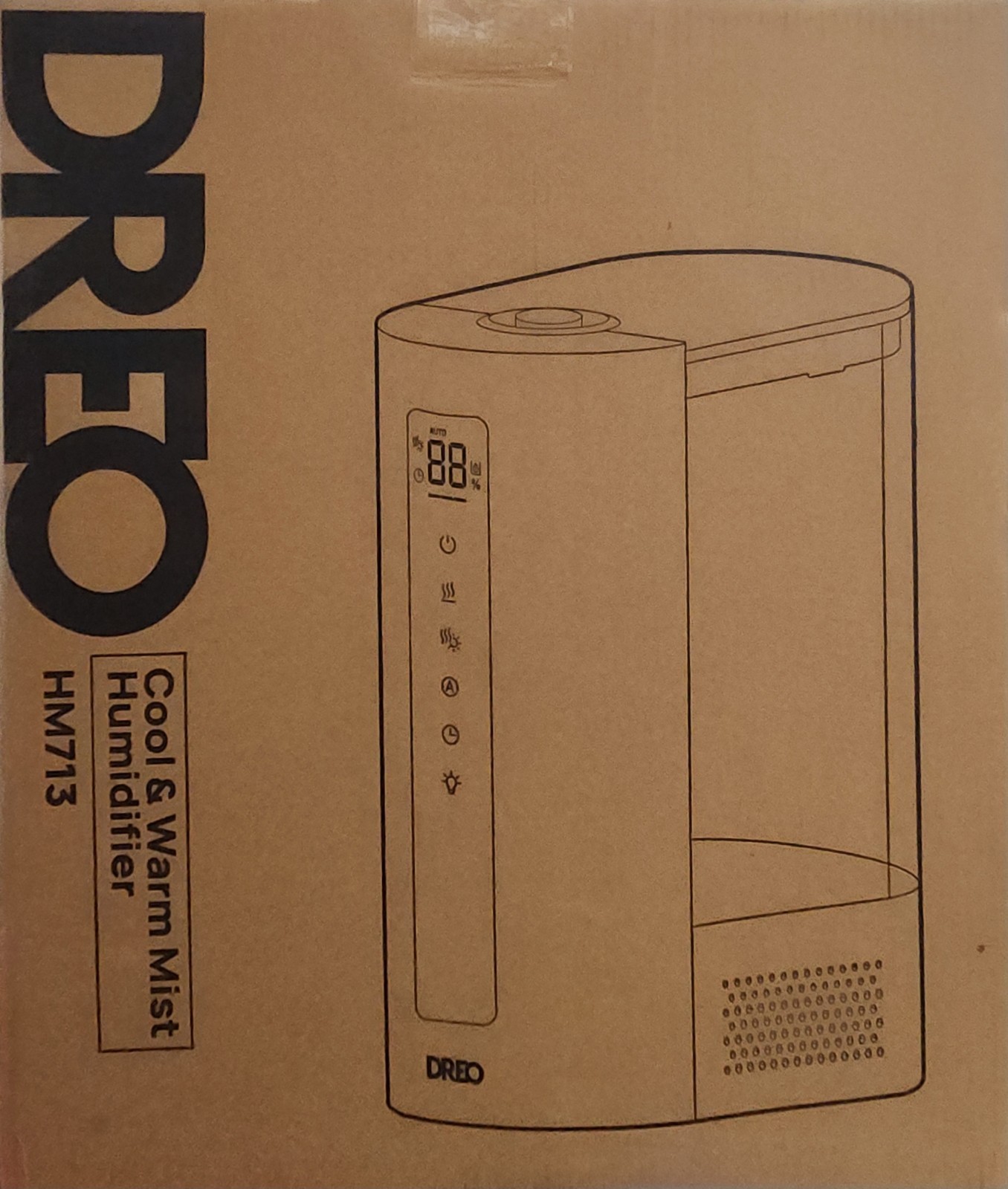 DREO 6L Humidifier, Warm & Cool Mist  for Bedroom/Other, High White Standard NEW