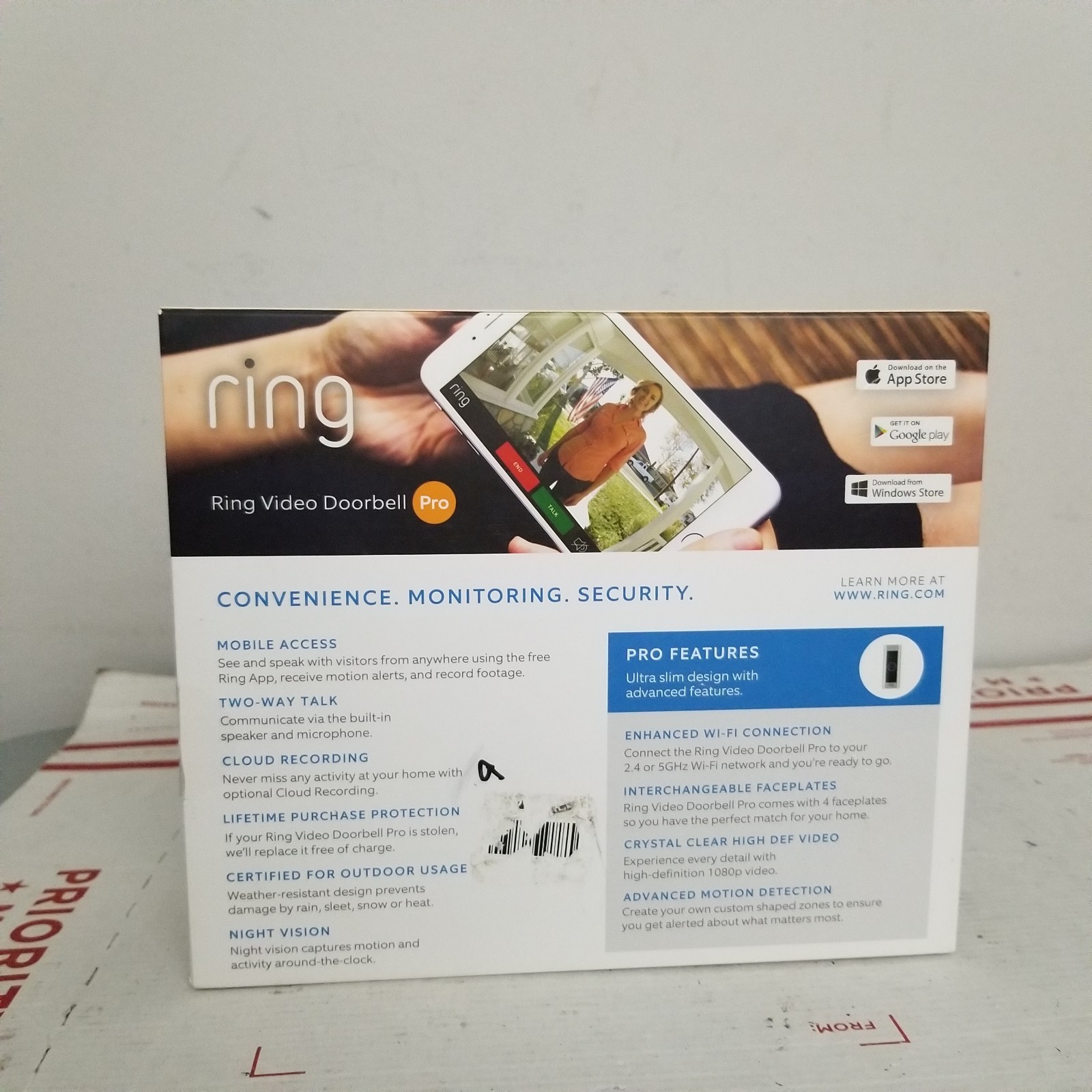 Ring Video Doorbell Pro New Open Box