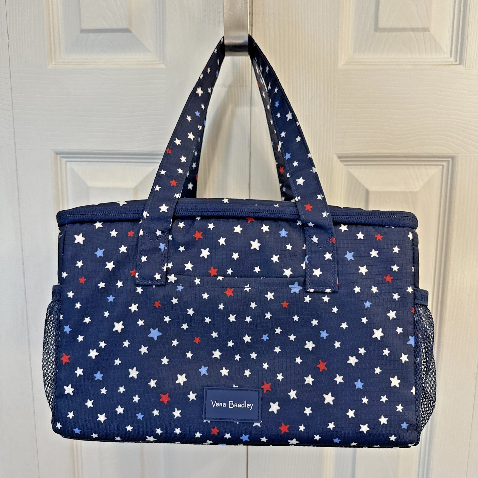 NWT Vera Bradley Cooler Summer Stars NEW Travel Beach Pool Bag Red White Blue