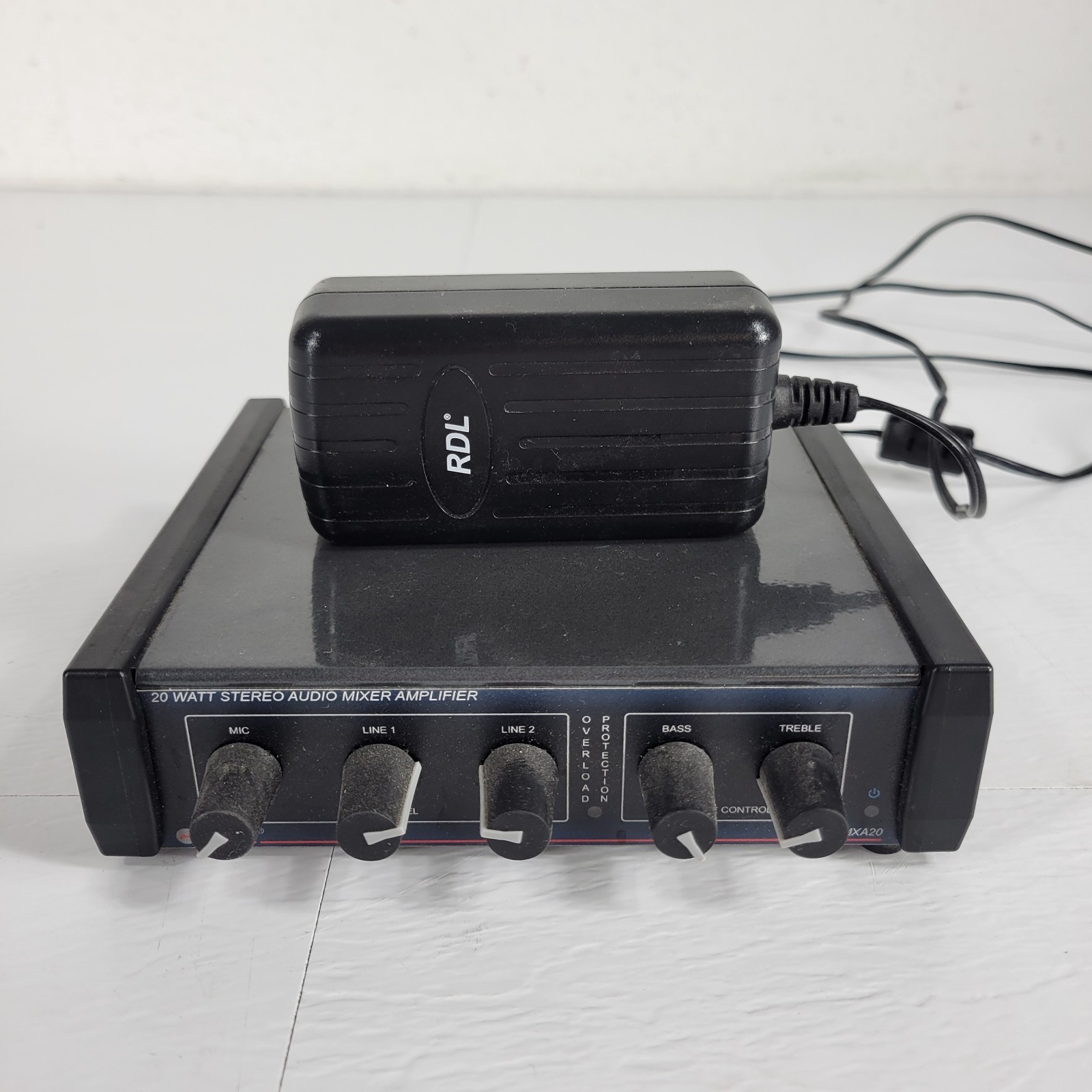 Tested RDL EZ-MXA20 20W Stereo Audio Mixer Amplifier w/ EQ & Power Supply