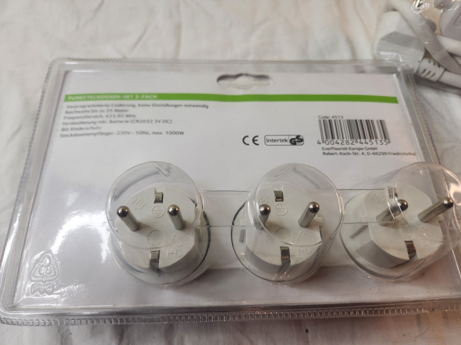 GAO 3-Way Wireless Socket German Version & Power Strip 230V