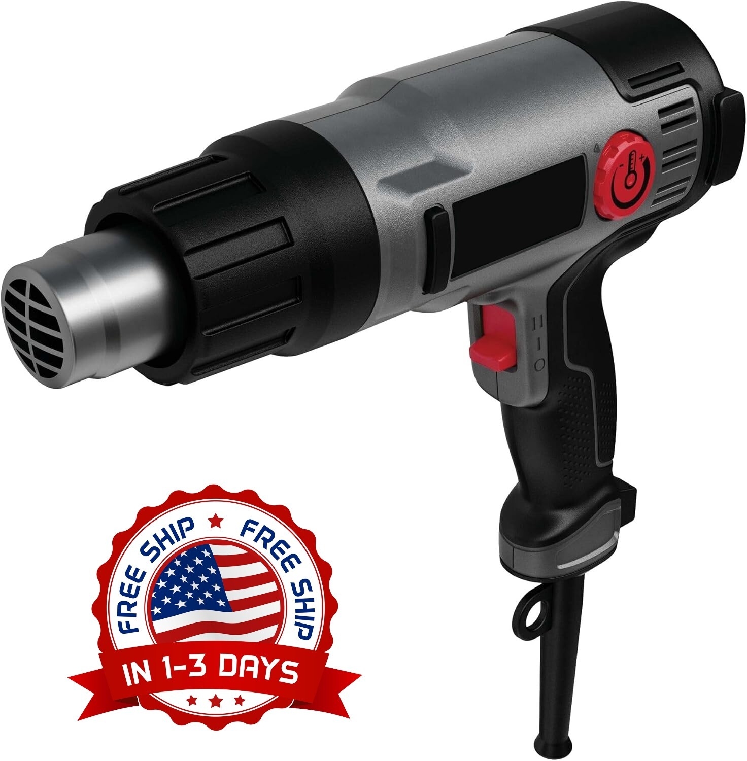 Pistola De Calor 120V Para Trabajo Pesado 1500W De Aire Caliente Negro NEW US..