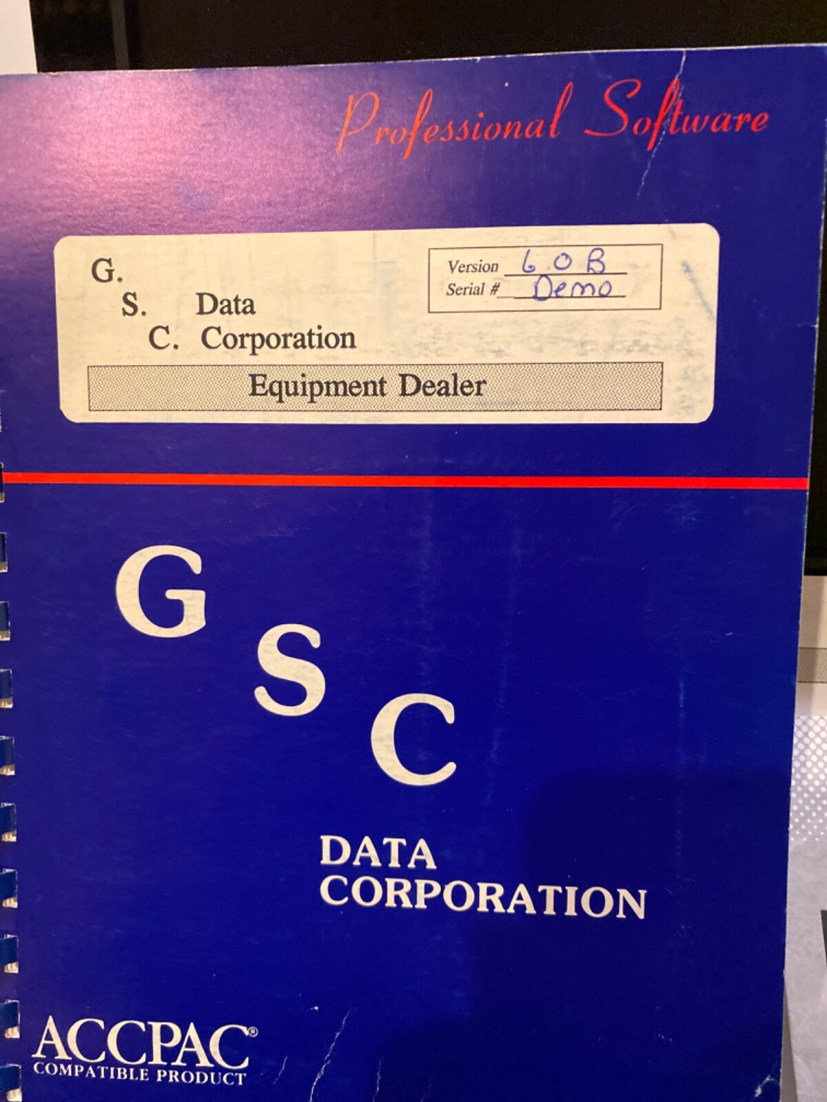 $1995 Accpac Plus Accounting Companion Product-Equipment Dealer V6.0B NFR
