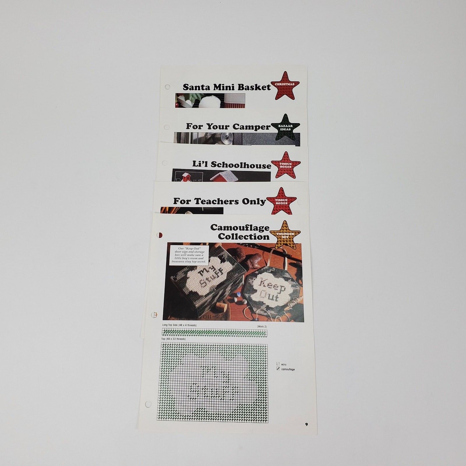Plastic Canvas All Stars 1995 Leisure Arts 7 Patterns from Patternpak 4