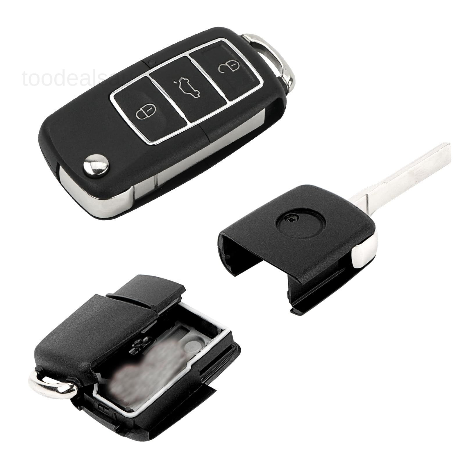 2 Pack Remote Fake Car Key 2¾" x 1¼" x ½" (7.5cm x 3.5cm x 1.5cm), A
